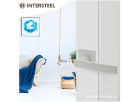 Deurkruk Hera op rozet verdekt 55x55x10mm met nokken wit