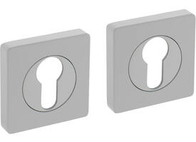 Cilinderrozetten verdekt 55x55x10mm met nokken wit