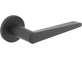 Deurkruk Tiga met rozet verdekt ø51x5mm met nokken grijs