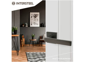 Deurkruk Hera op rozet verdekt 55x55x10mm met nokken antraciet grijs