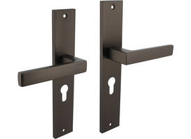 Deurkruk Hera op schild rechthoekig 245x45mm profielcilindergat 55mm antraciet grijs