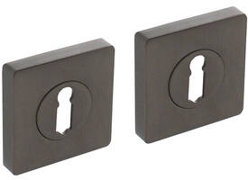 Sleutelrozetten verdekt 55x55x10mm met nokken antraciet grijs