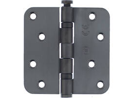 Kogellagerscharnier afgerond 3,5" (89x89x2,5mm) CE inclusief schroeven PVD antraciet