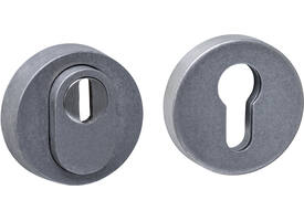 SKG3 veiligheidsrozetten rond verdekt ø52x12mm profielcilindergat met kerntrekbeveiliging rvs getrommeld