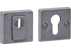 SKG3 veiligheidsrozetten vierkant 54x54x12mm profielcilindergat met kerntrekbeveiliging rvs getrommeld