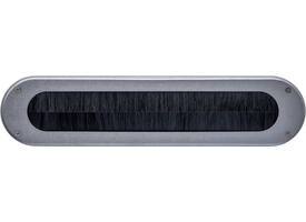 Tochtwering ovaal 340x80mm rvs getrommeld