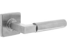 Deurkruk Baustil op rozet verdekt 53x53x8mm met nokken rvs