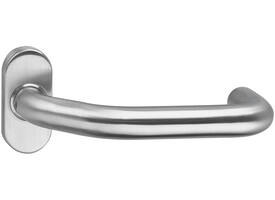 Deurkruk Verkropt op rozet verdekt ovaal 65x30x10mm rvs