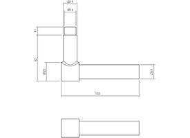 Gatdeel L-recht model tbv espagnolet RVS