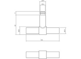 Gatdeel T-recht model tbv espagnolet RVS