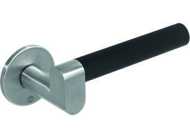Deurkruk Munnikhof Dock Black met rozet verdekt ø53x5mm rvs