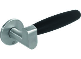 Deurkruk Munnikhof Dock Ton-acryl met ronde rozet ø52x5mm geveerd rvs