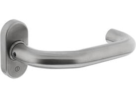 Gatdeel Verkropt brandvertragend 9mm op rozet verdekt ovaal 65x30x10mm rvs