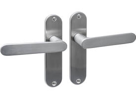 Deurkruk Sora basic op schild ovaal 185x41mm blind rvs