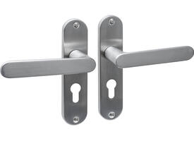 Deurkruk Sora basic op schild ovaal 185x41mm profielcilindergat 55mm rvs