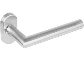 Deurkruk Jura op rozet verdekt ovaal 65x30x10mm rvs
