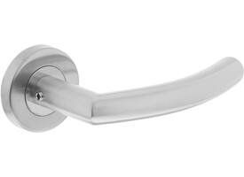 Deurkruk Half rond/90° basic op rozet verdekt ø53x9mm rvs