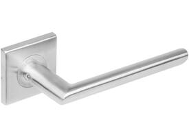 Deurkruk Ovaal/90° op rozet verdekt 53x53x8mm met nokken rvs