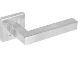 Deurkruk Vierkant op rozet verdekt 53x53x8mm met nokken rvs