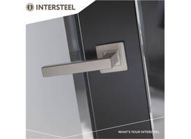 Deurkruk Vierkant op rozet verdekt 53x53x8mm met nokken rvs