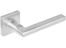 Deurkruk Hoek 90°/plat op rozet verdekt 53x53x8mm met nokken rvs