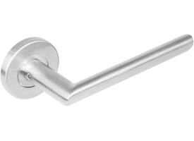 Deurkruk Ovaal/90° op rozet verdekt ø53x8mm met nokken EN1906/4 rvs
