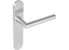 Gatdeel links Jura op schild verdekt ovaal 219x40mm met nokken blind rvs EN1906/4