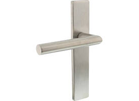 Gatdeel links Jura op schild verdekt rechthoekig 219x40mm met nokken blind rvs EN1906/4