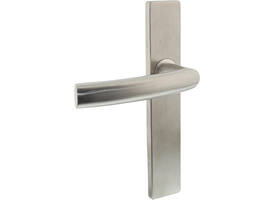 Gatdeel links Blok op schild verdekt rechthoekig 219x40mm met nokken blind rvs EN1906/4