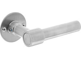Deurkruk L/L recht met rozet Ø51x2mm rvs