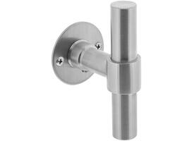 Gatdeel T recht met rozet Ø51x2mm rvs