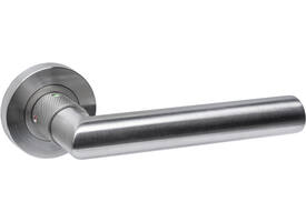 Deurkruk Prolock Sicura ø22mm met blokkeer mechanisme op rozet verdekt ø53x10mm met nokken rvs