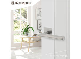 Deurkruk Jura op rozet verdekt met magneet 55x55x3mm met nokken rvs