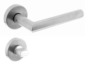Deurkruk Jura met rozet verdekt ATP ø51x10mm met nokken en WC-sluiting met stift 8x8mm rvs