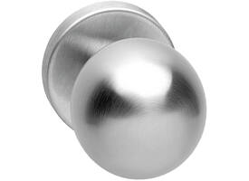 Knoprozet verdekt ø53x10mm met nokken en vaste knop bol rvs