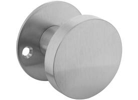 Knoprozet Ø51x2mm met vaste knop plat en wisselstift rvs
