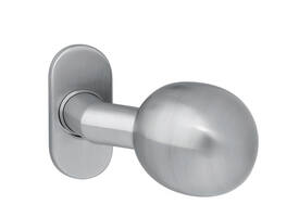Knoprozet verdekt ovaal 65x30x5mm met vaste knop bol/schuin rvs