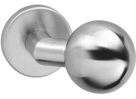 Knoprozet verdekt ø53x10mm met nokken en vaste knop bol/schuin rvs