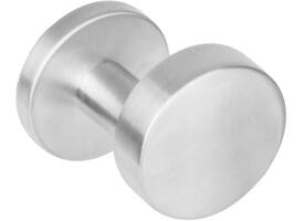 Knoprozet verdekt ø53x8mm met nokken en vaste knop plat excentrisch met wisselstift rvs