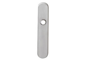 Schilden ovaal verdekt 220x42x8mm sleutelgat 56mm rvs