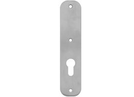 Schilden afgerond 190x42x2mm profielcilindergat 72mm rvs