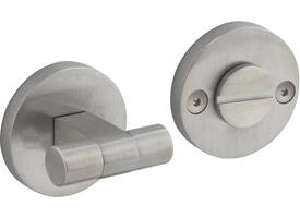 WC-sluiting éénzijdig verdekt ø55x8mm met stift 8x8mm, knop op verdekte rozet rvs
