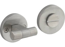 WC-sluiting éénzijdig verdekt ø55x8mm met stift 8x8mm, knop op schroefgat rozet rvs