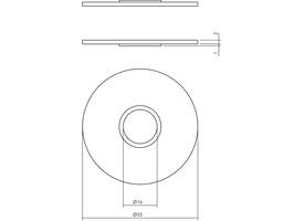 Rozetten zelfklevend ø55x2mm rvs