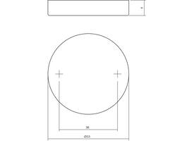 Afdekrozet verdekt ø53x9mm rvs