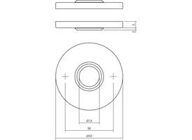 Rozetten verdekt ø53x5mm rvs