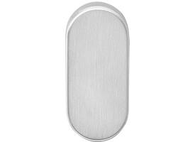 Afdekrozet verdekt ovaal 65x30x10mm rvs
