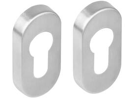 Cilinderrozetten verdekt ovaal 65x30x10mm rvs