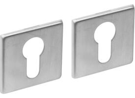 Cilinderrozetten verdekt 50x50x5mm rvs