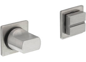WC-sluiting zelfklevend 30x30x3mm met stift 8x8mm rvs